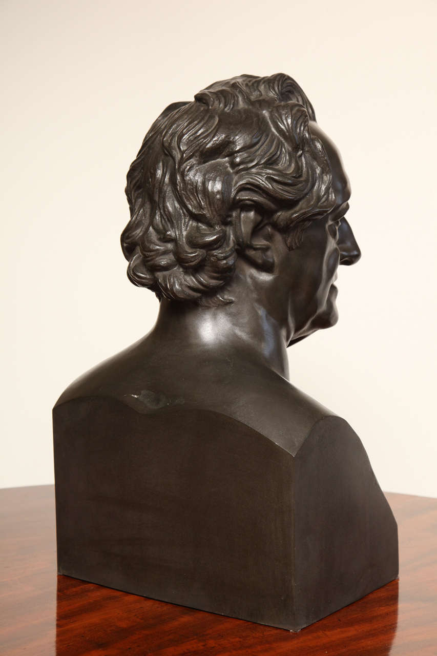 19th Century Bronze Bust of Goethe 2
