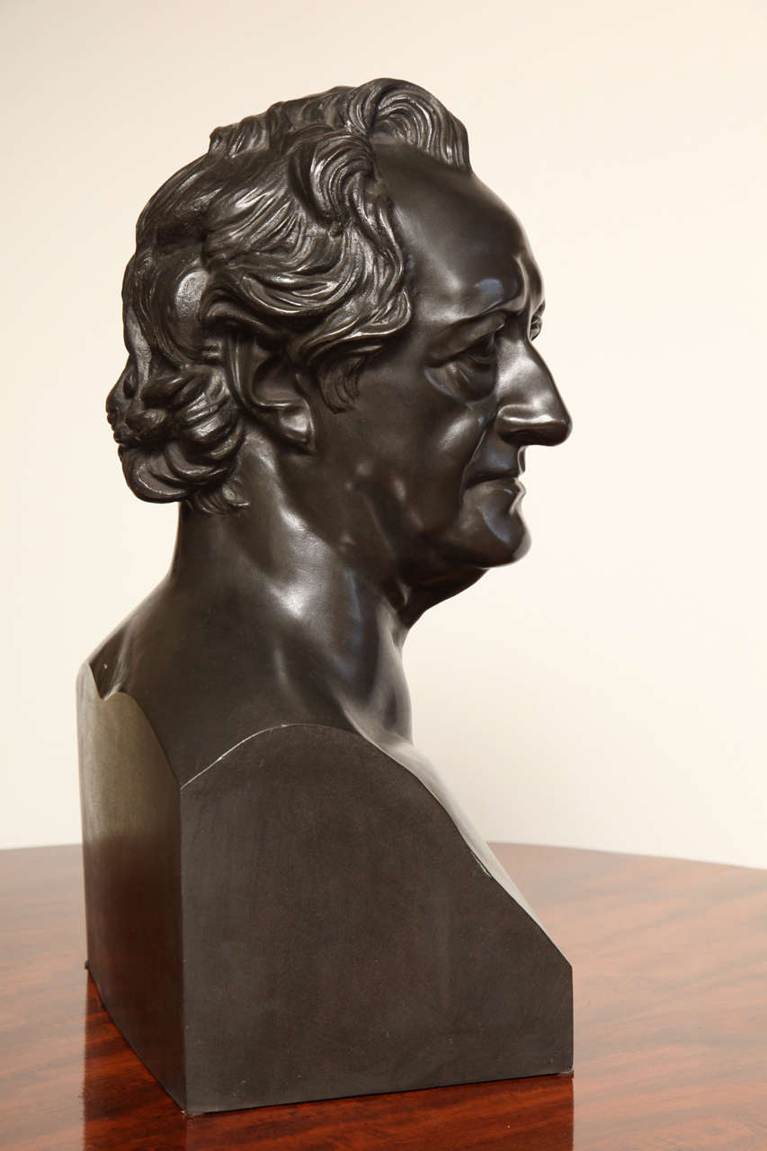 19th Century Bronze Bust of Goethe 3