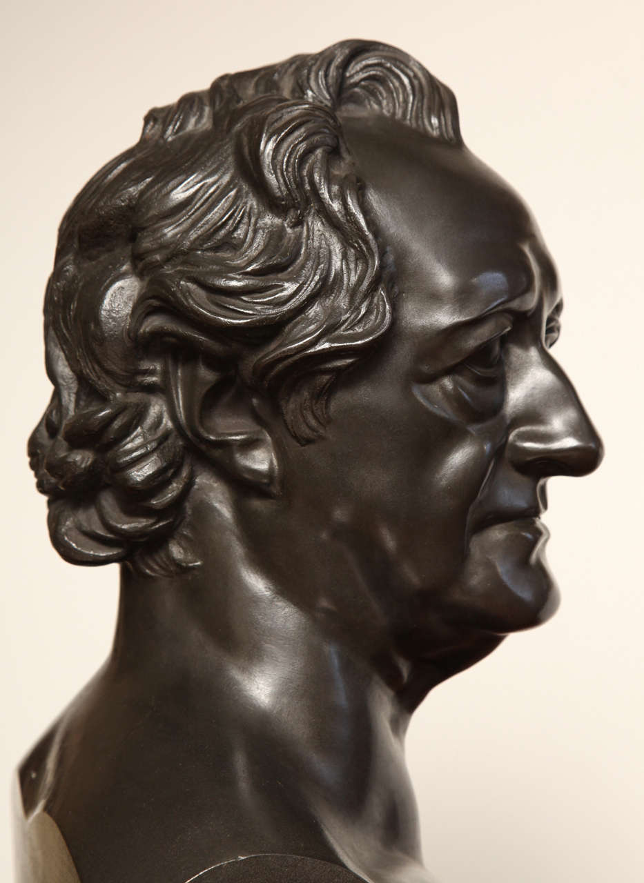 19th Century Bronze Bust of Goethe 4