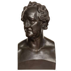 19th Century Bronze Bust of Goethe 5