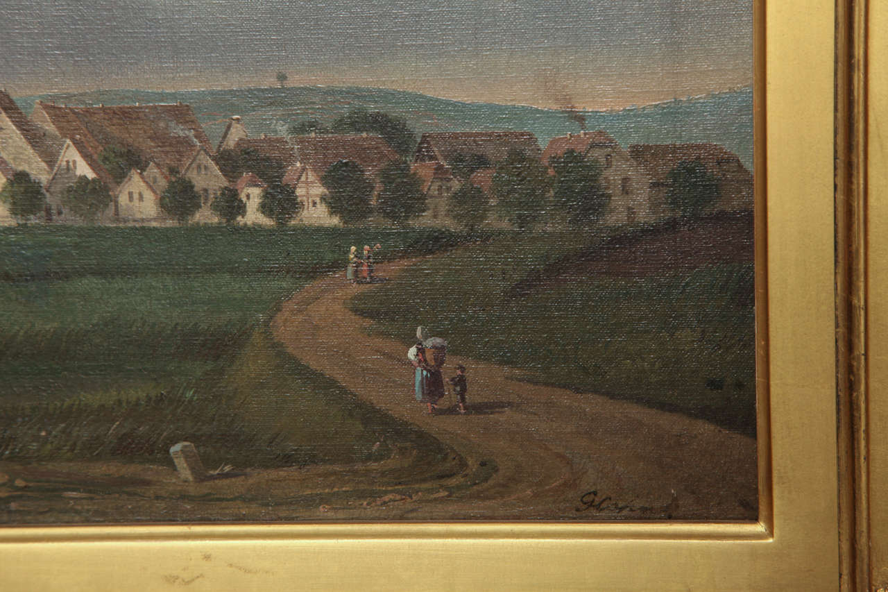 19th Century Oil on Canvas by 