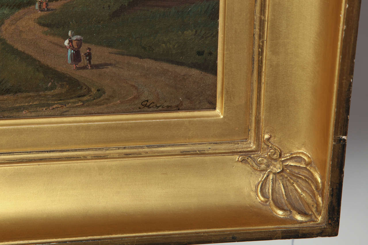 19th Century Oil on Canvas by 