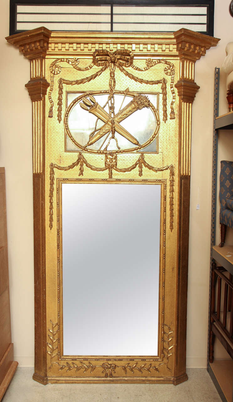 Tall, Carved and Gilded, Spanish Neo-Classical Mirror