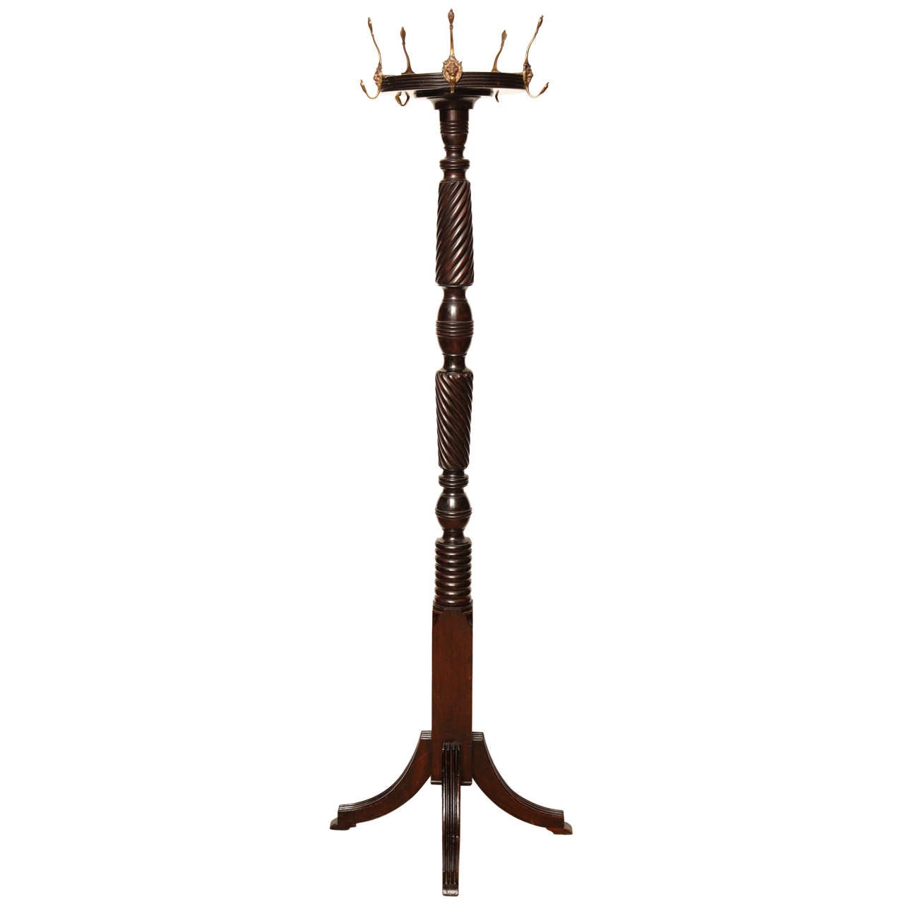 19th Century Irish, Mahogany Coat/Hat Rack at 1stDibs