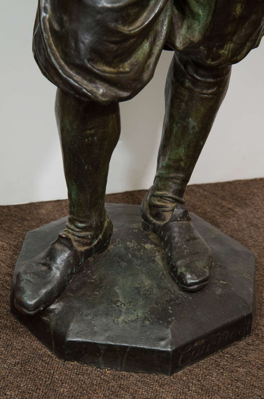 Antique Signed Bronze Sculpture Used as Studio Model for Sablon Sculptures In Good Condition In New York, NY