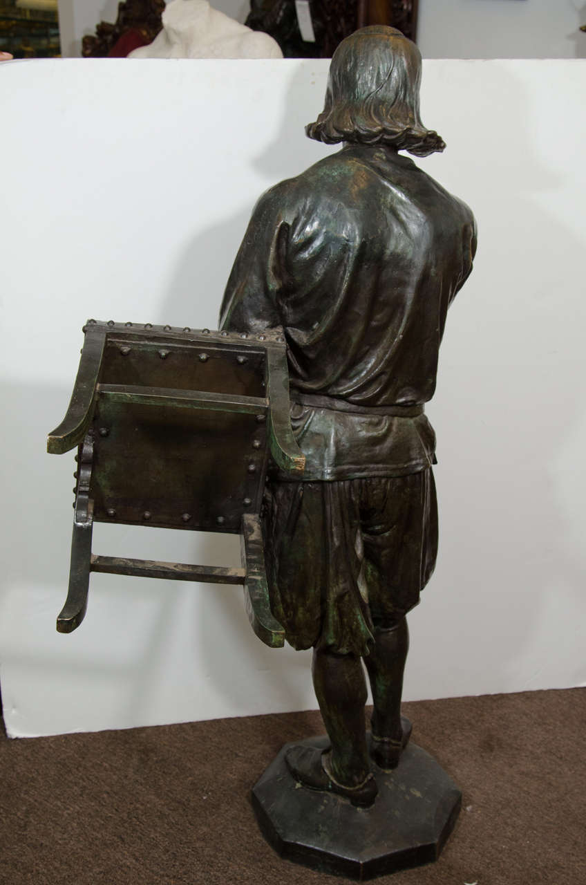 19th Century Antique Signed Bronze Sculpture Used as Studio Model for Sablon Sculptures