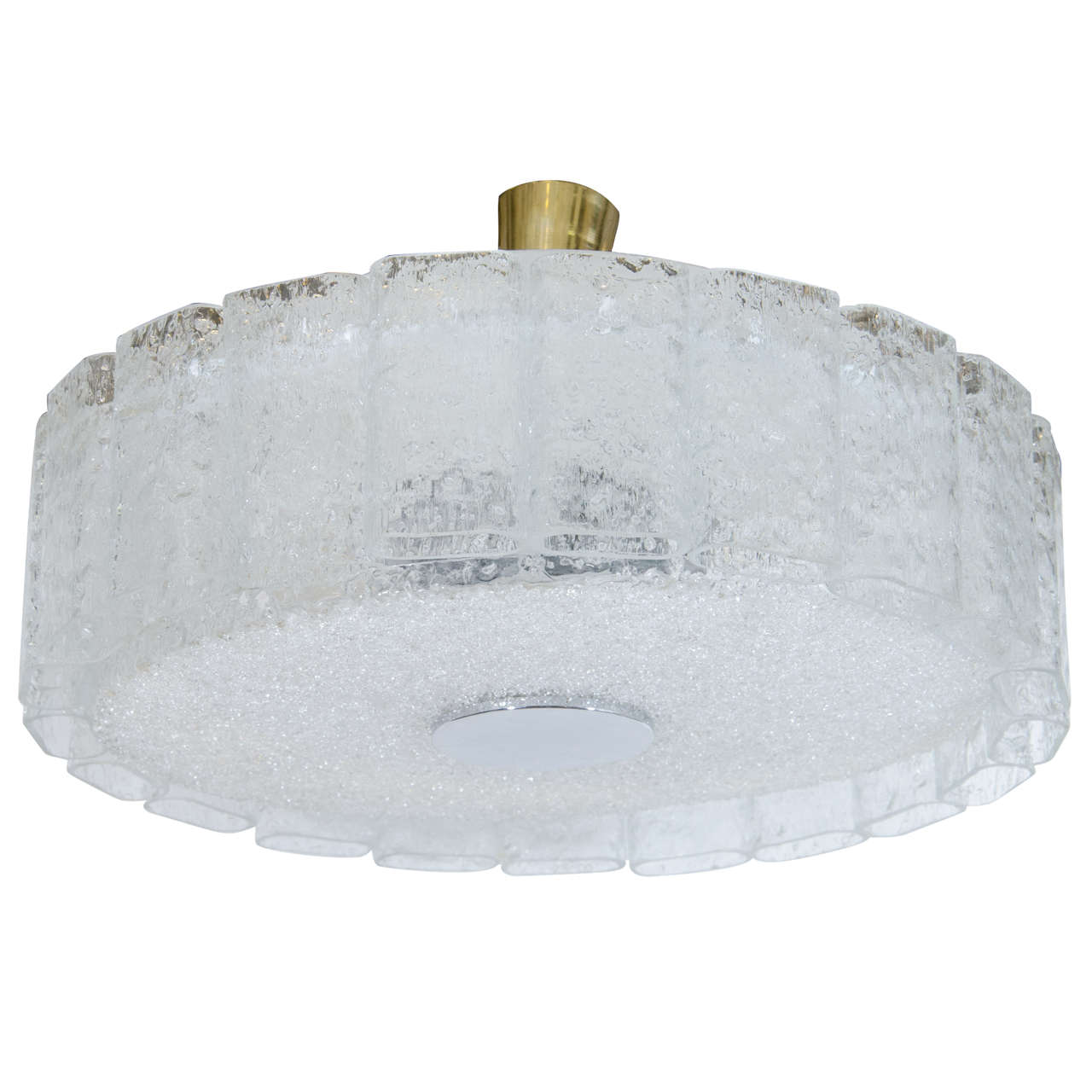 Midcentury Doria Textured Glass Pendant Light