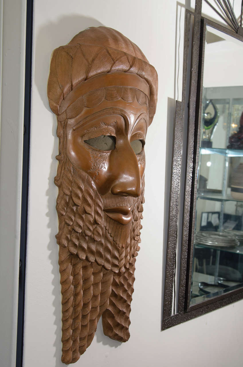 Bronze Sculpture of the Head of Iraqi King Sargon of Akkad at 1stDibs