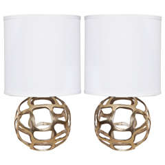 Pair of Sculptural Orbs