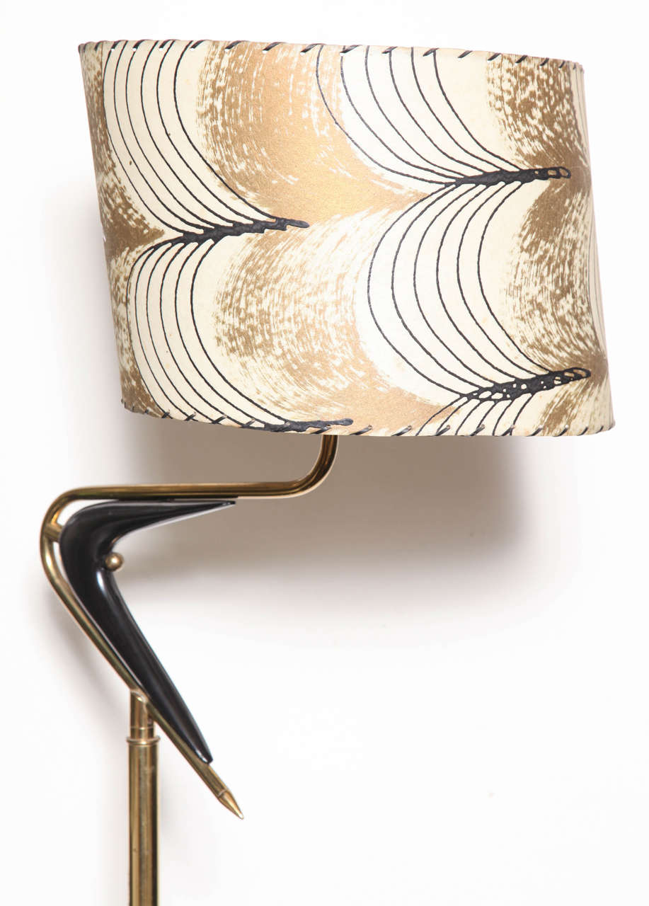 Brass Restored 1950s Boomerang Lamp