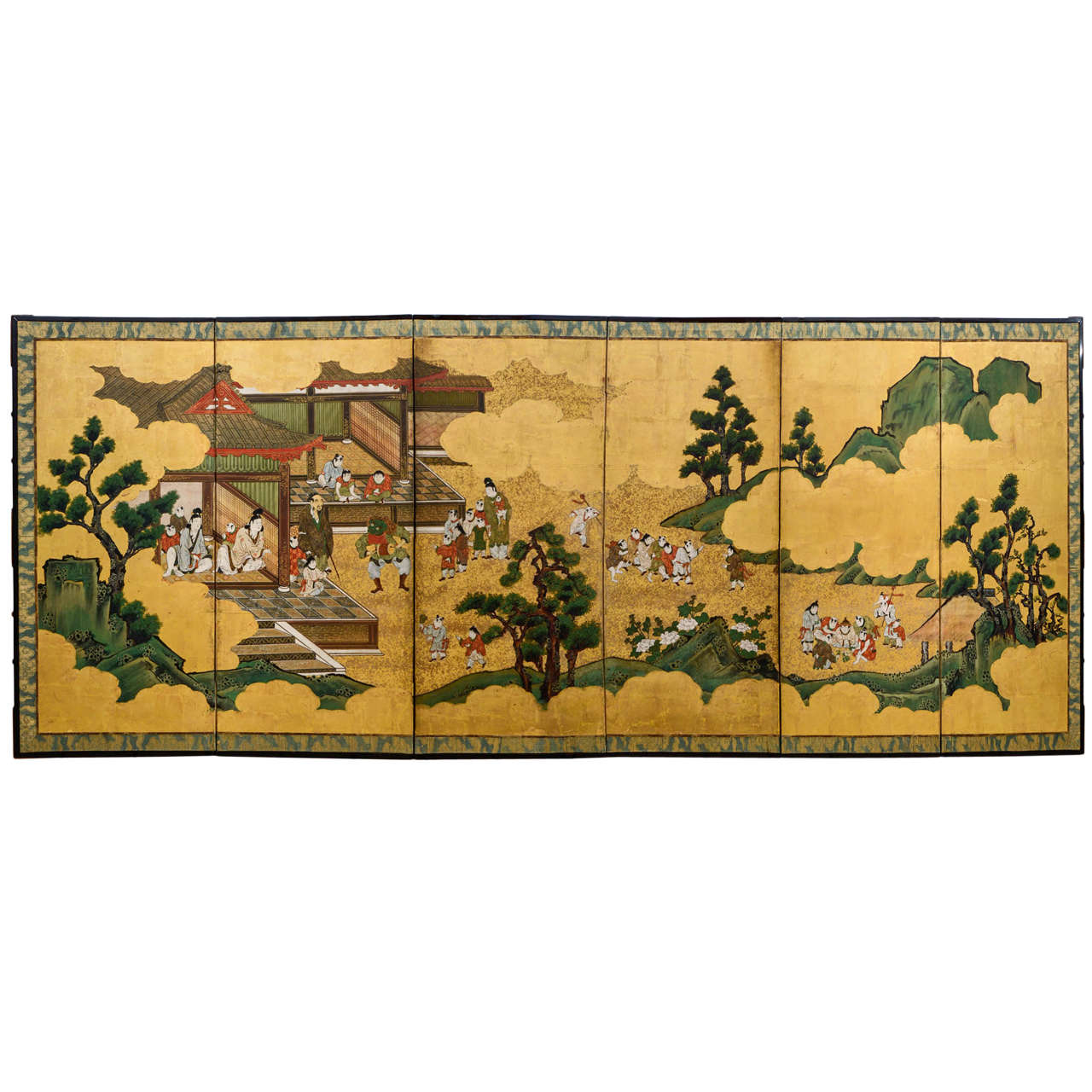 19th Century Japanese Meiji Kodomo Screen