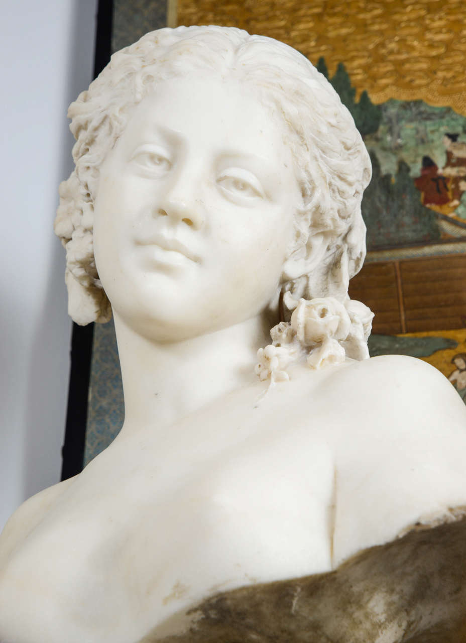 19th Century Sculptural Bust of a Young Women 3