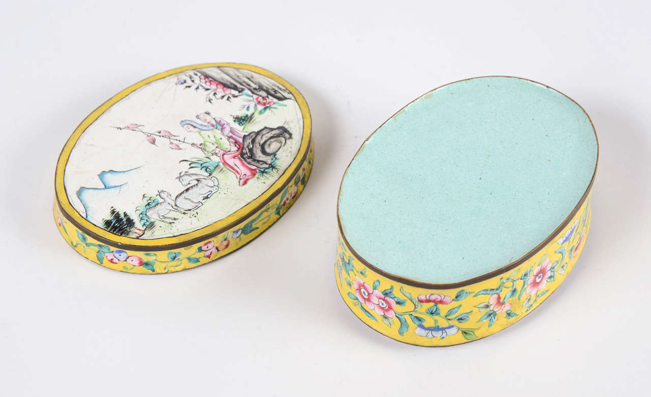 19th Century Canton Enamel Box 3