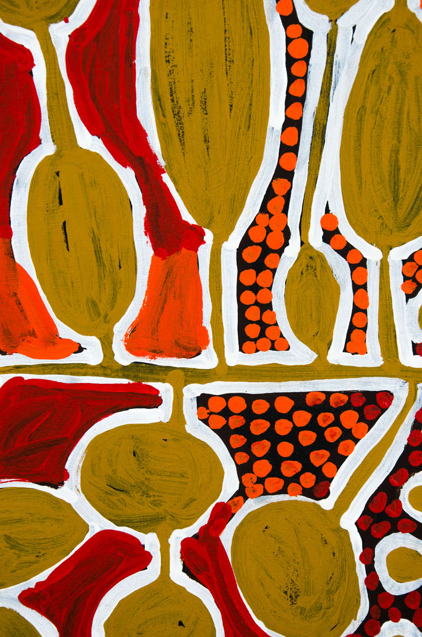 21st Century Australian Aboriginal Acrylic Painting In Excellent Condition For Sale In London, GB