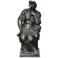 Lorenzo de' Medici,  Almost Life-Size Bronze Sculpture after Michelangelo