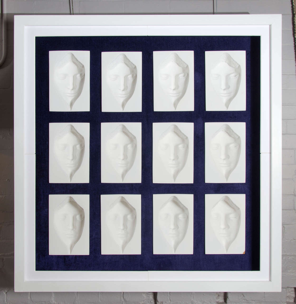 12-Face Contemporary 3-D Concave Sculpture