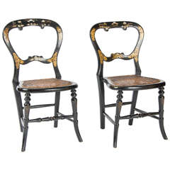 Pair of Victorian Children's Chairs 5