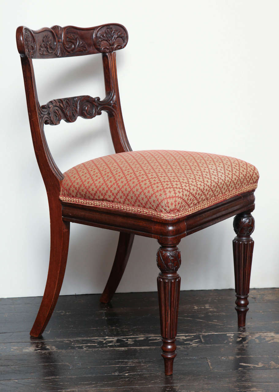 Set of Six Early 19th Century English Regency Side Chairs 3