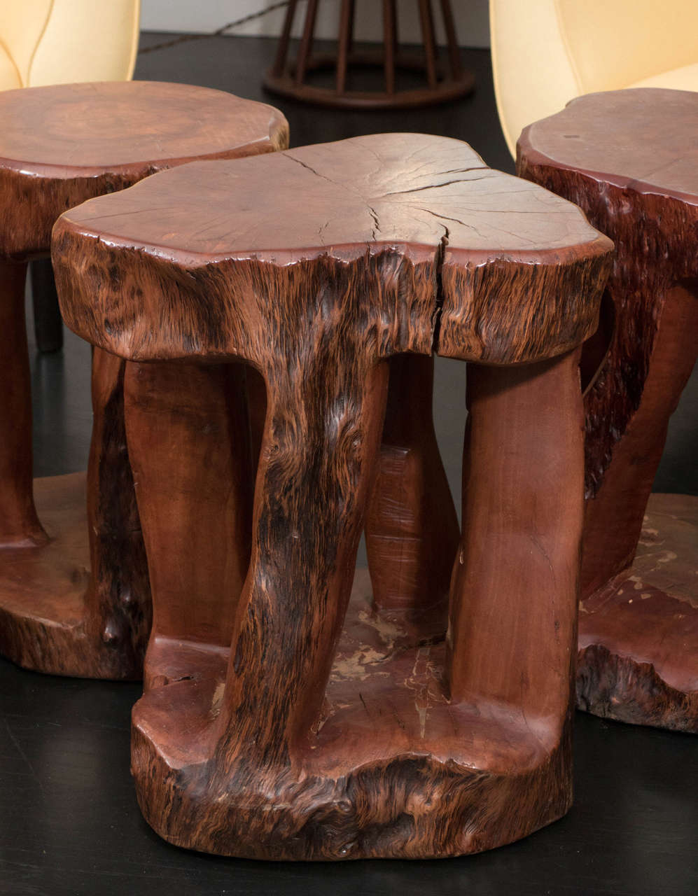 American Carved Mahogany Benches or Tables