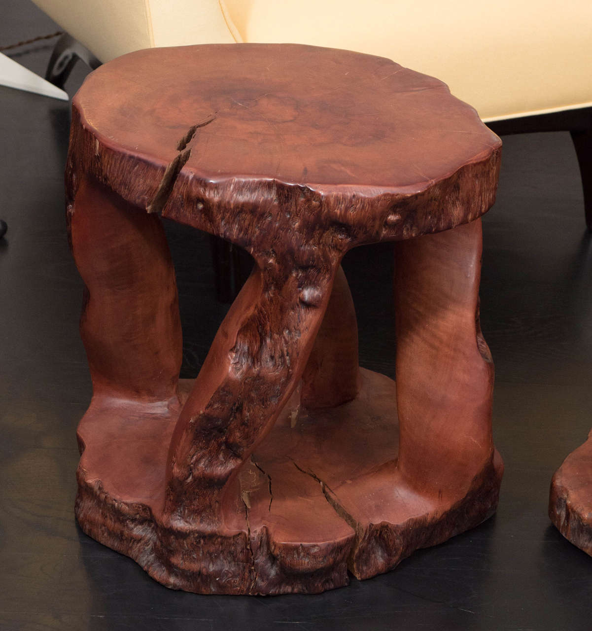 Carved Mahogany Benches or Tables 1