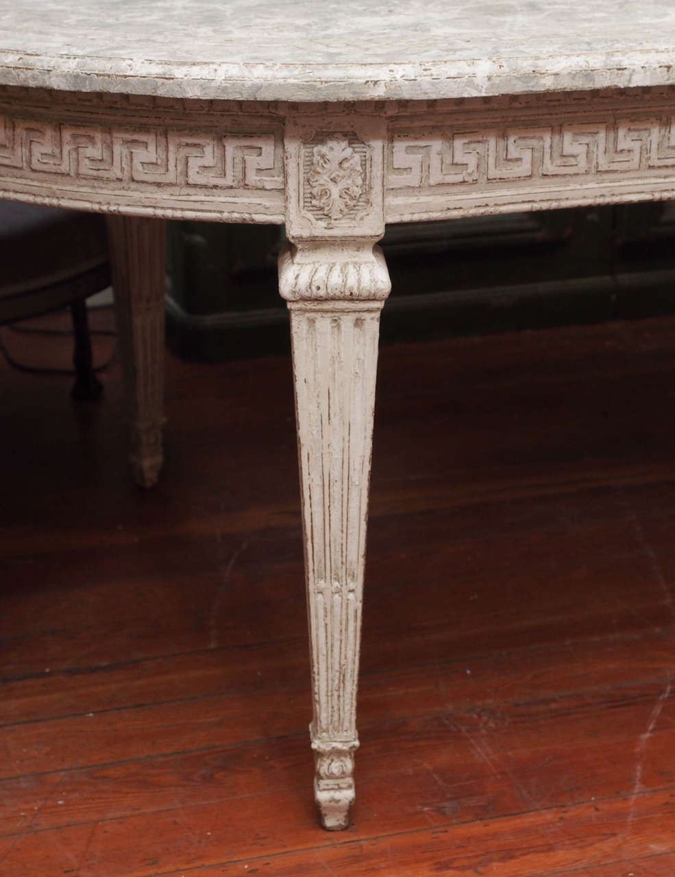 19th Century Painted Dining Room Table For Sale 2