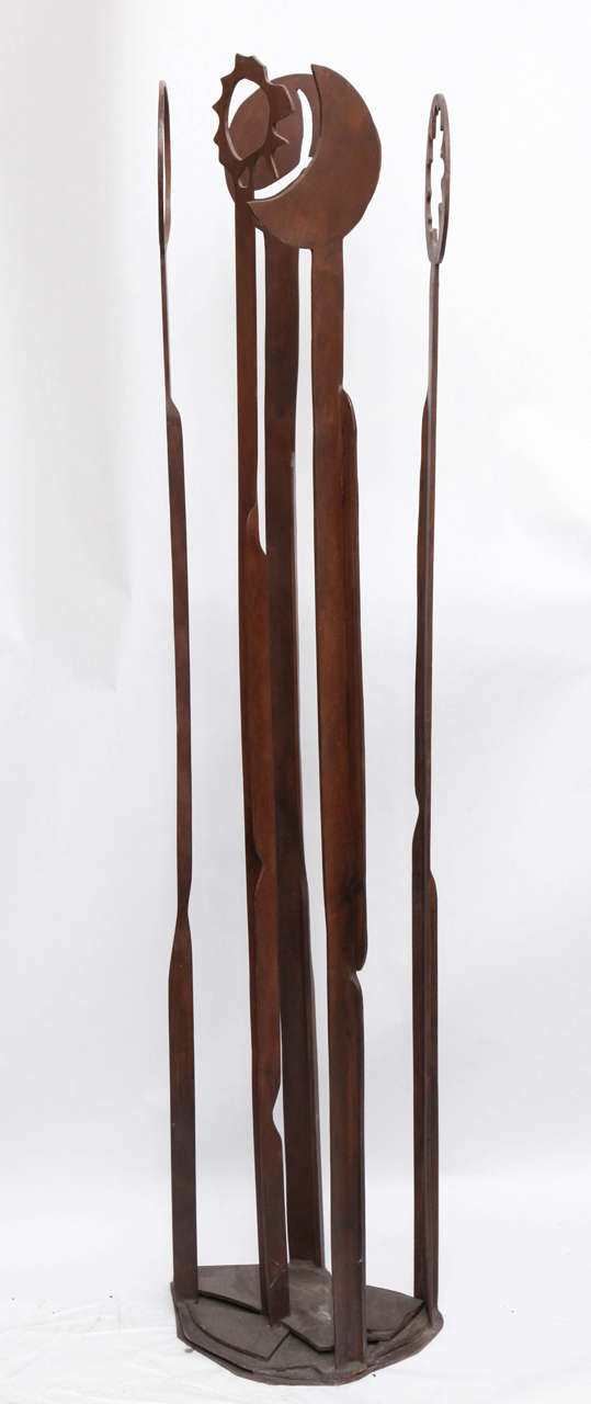 Hand-Crafted Marvin Bell Sculpture Patinated Iron, 2012