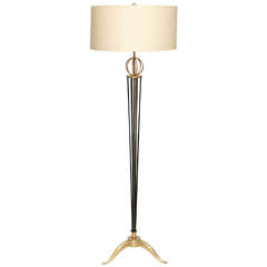 1940s French Art Moderne Floor Lamp by Arle's