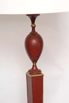 Floor Lamp Art Moderne leather France 1940's