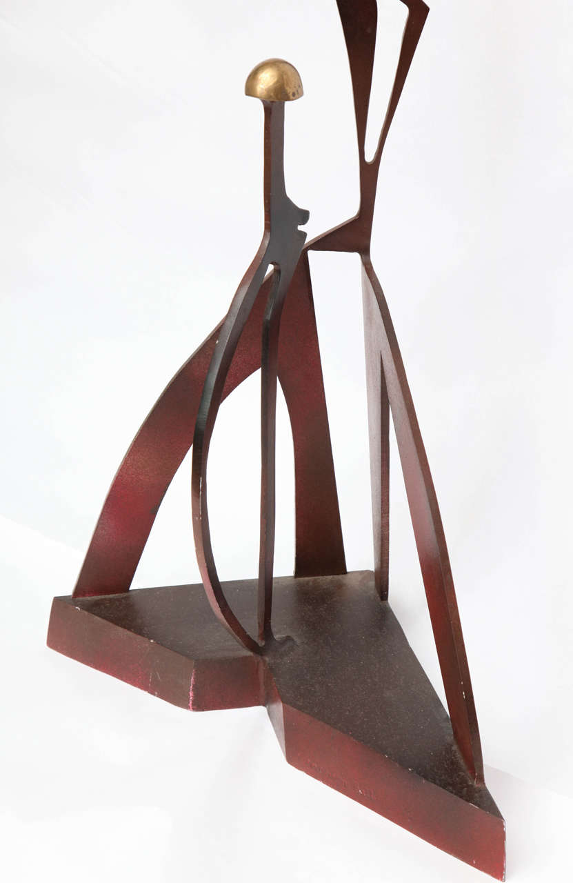 Marvin Bell Sculpture Patinated Iron Mother and Child 2008 In Excellent Condition In New York, NY