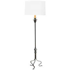 Vintage Iron Candle Stand as Floor Lamp