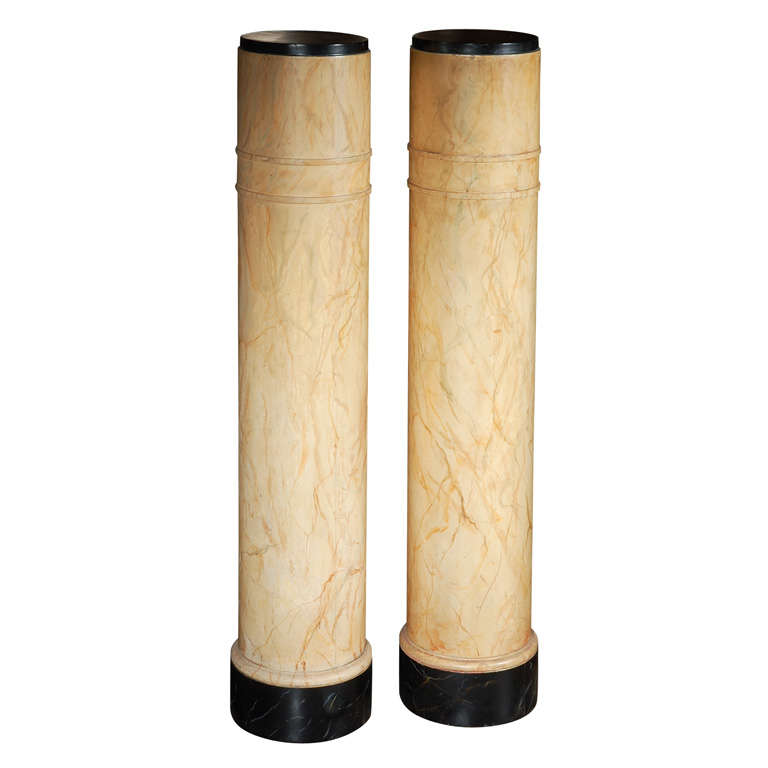 Pair Of Early 20th Century Faux Marble Columns