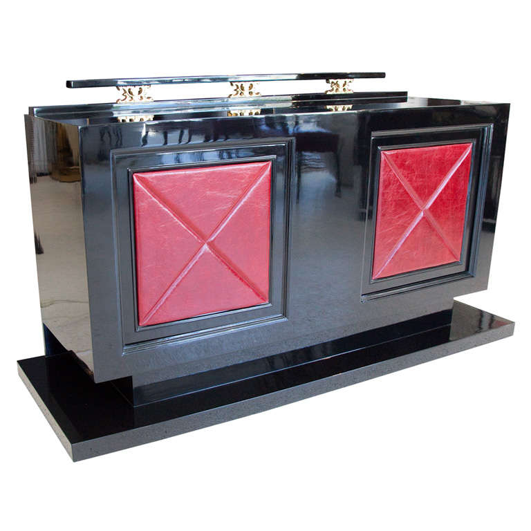 Lacquered Two-Door Cabinet by James Mont