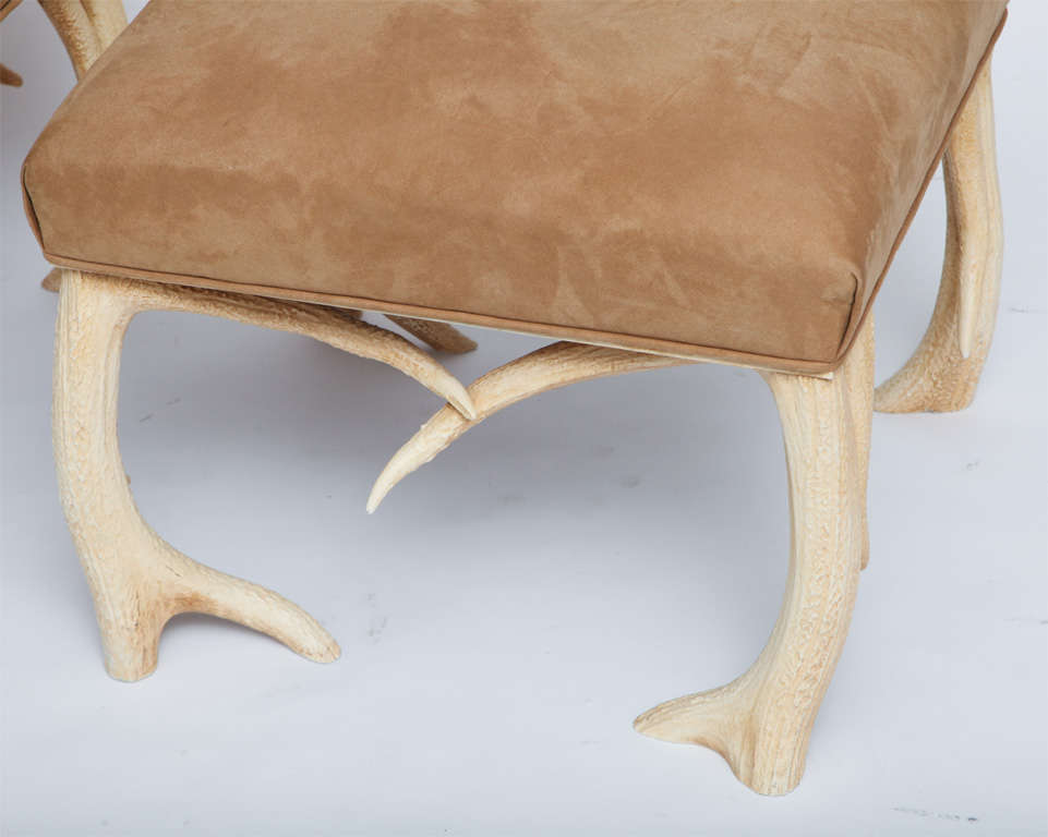 20th Century Horn Chair & Ottoman