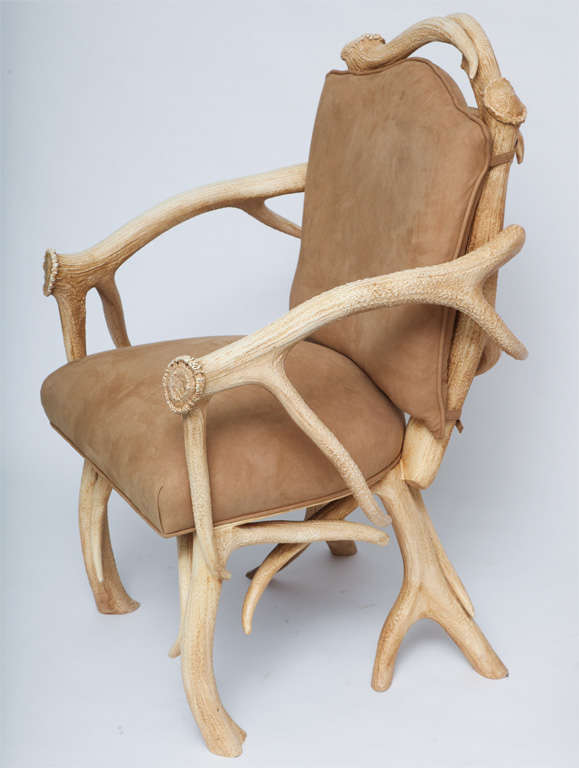 Horn Chair & Ottoman 3