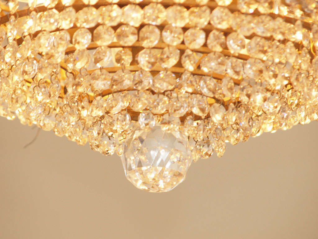 French Crystal and Bronze Chandelier 3