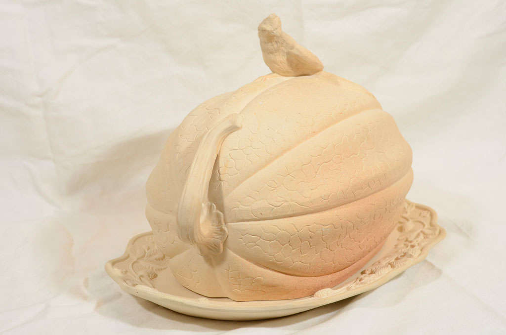 A Continental Game Pie Dish Cover and Stand