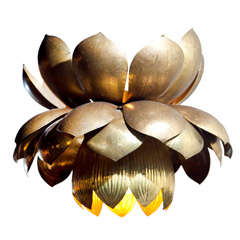 Brass Lotus Pendant Light Six Available