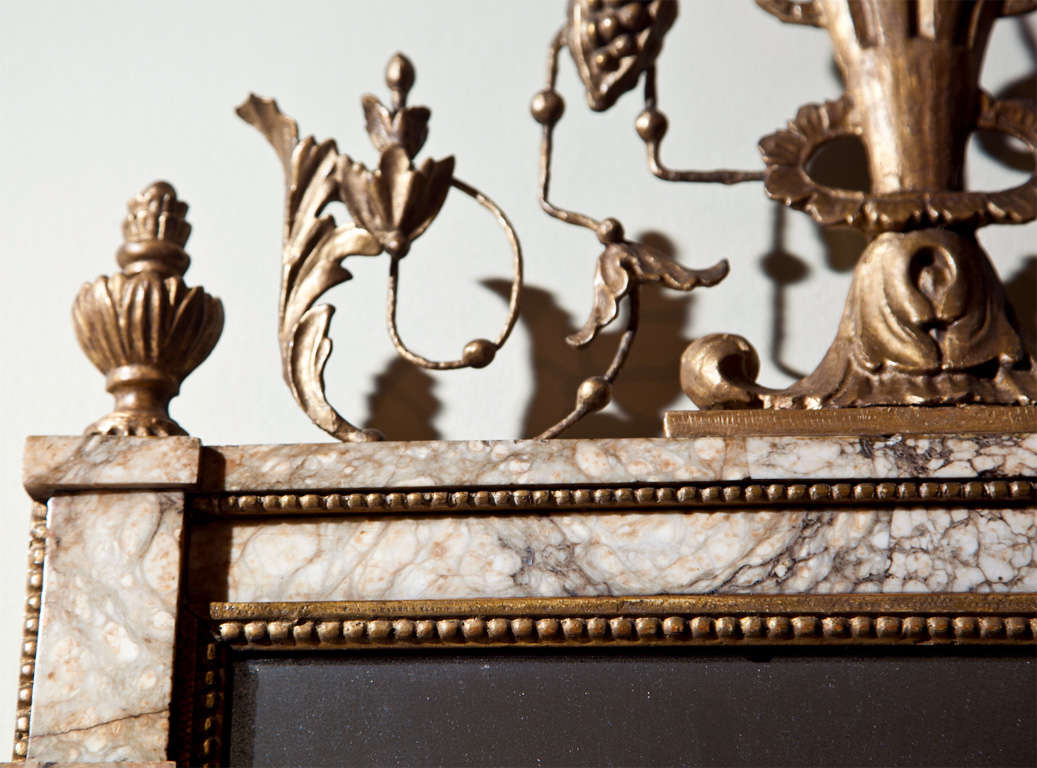 Bilbao Marble Frame Mirror In Good Condition In Stamford, CT