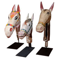 Painted Puppet Horse Heads