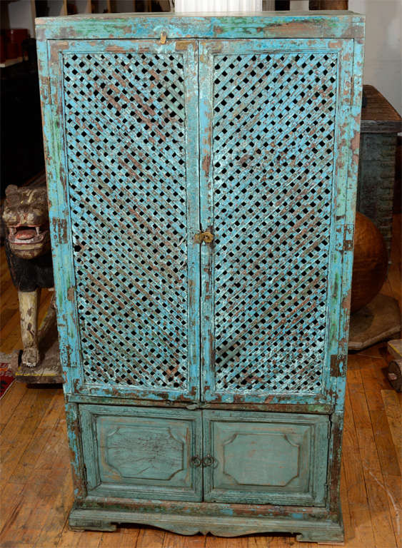 Painted Armoire w/ Shutter Window Doors