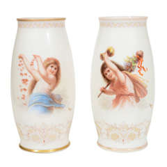 Antique Pair of Opaline Vases