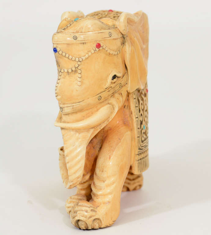 Pair of Ivory Elephants In Excellent Condition In New York, NY