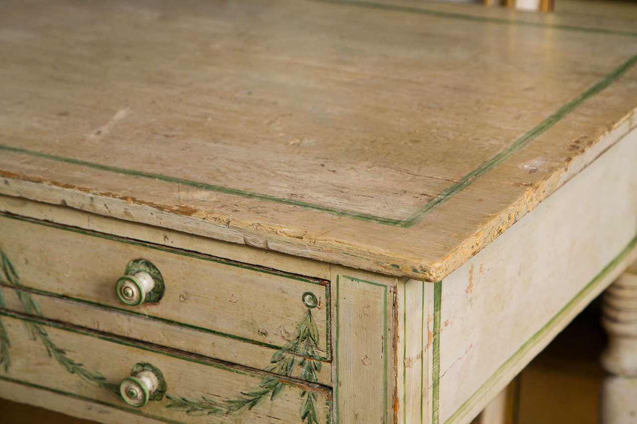 19th C English Painted Dressing Table/Writing Desk 4