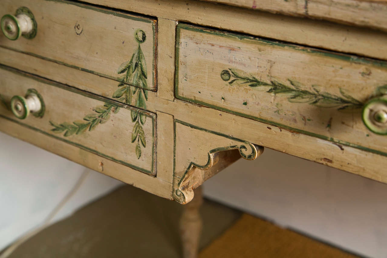 19th C English Painted Dressing Table/Writing Desk 3
