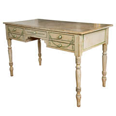 19th C English Painted Dressing Table/Writing Desk