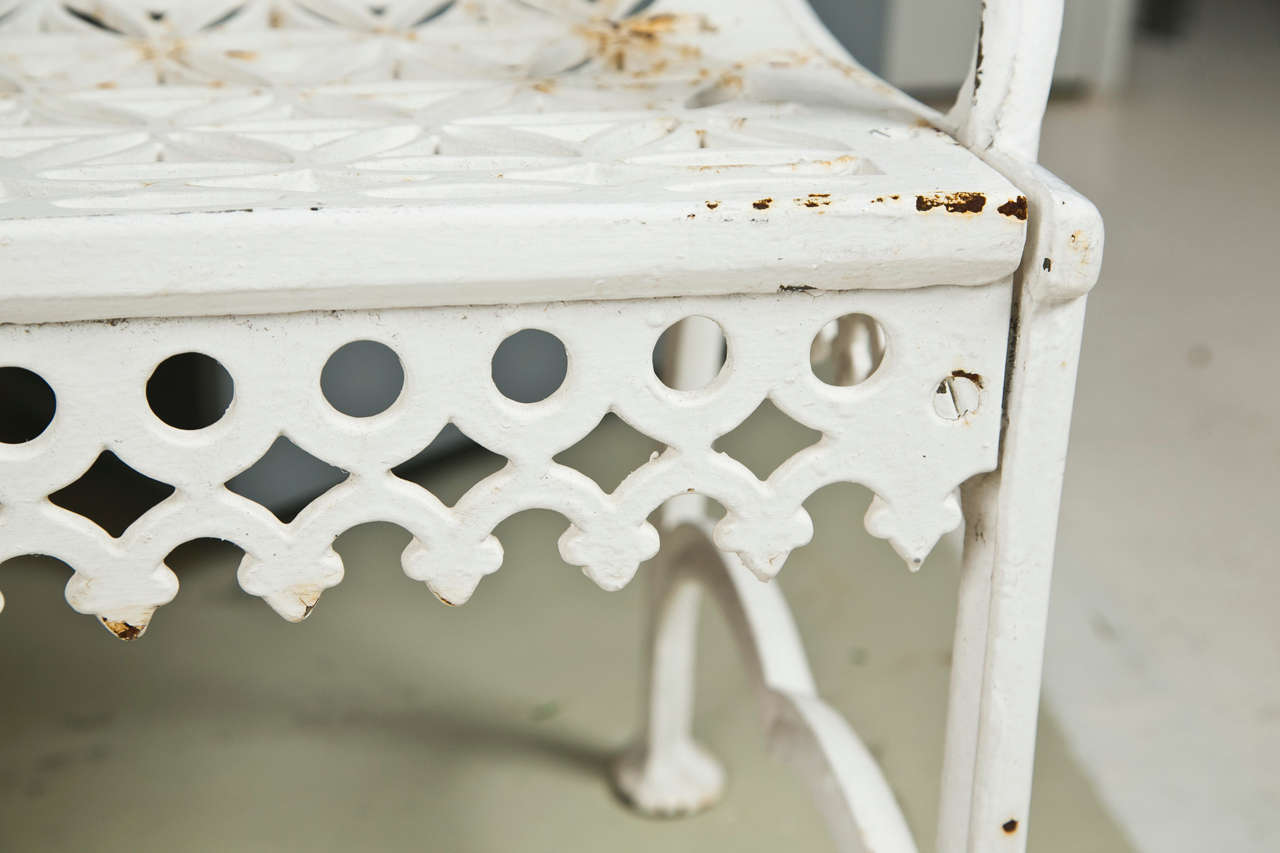 19th C Pair of Diminutive Wrought Iron Benches In Good Condition In Stamford, CT
