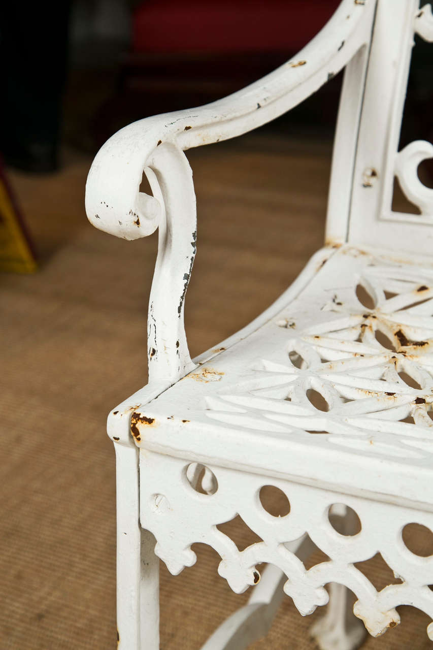 19th Century 19th C Pair of Diminutive Wrought Iron Benches