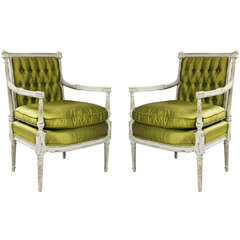 Pair of American Midcentury French Style Fautille Chairs