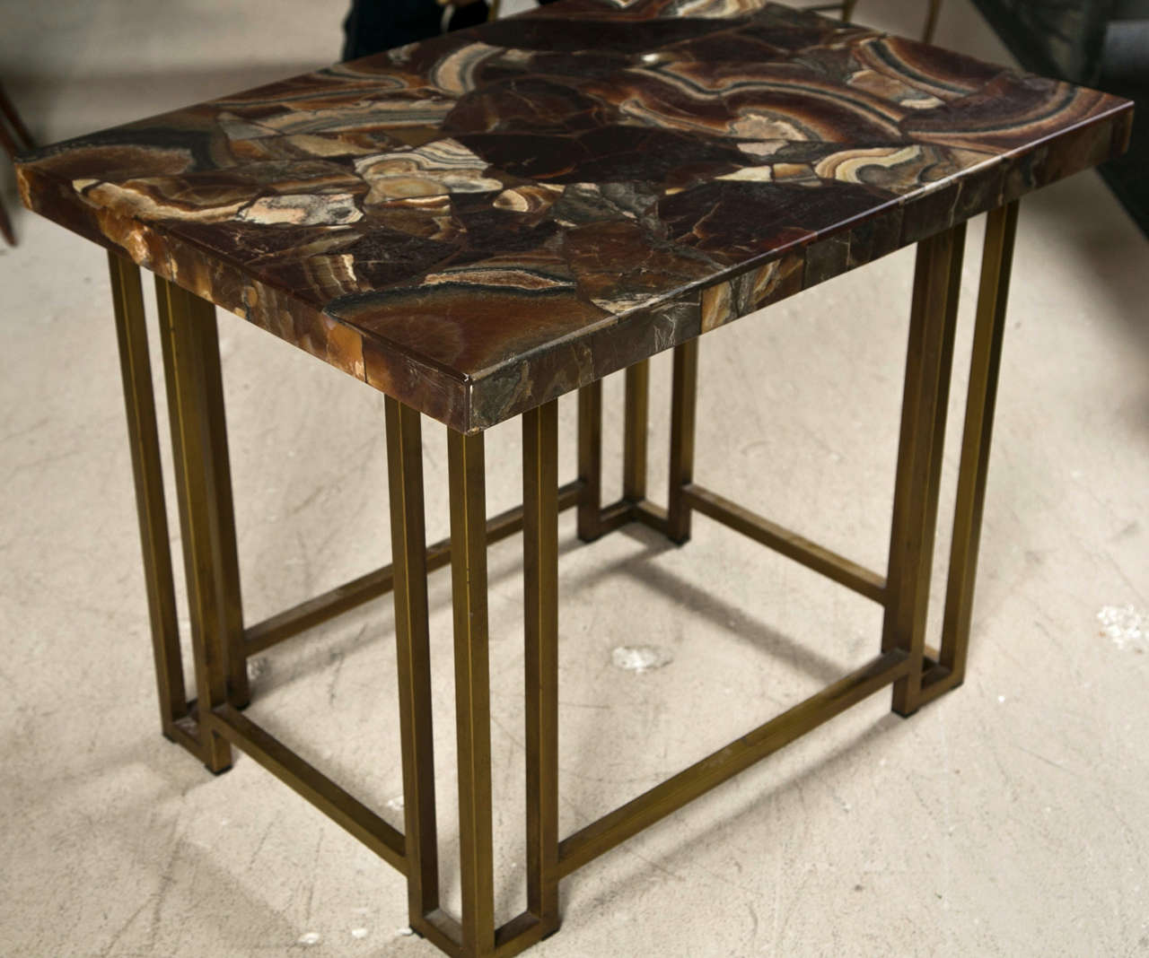 Ca. 1970's Veneered Agate Top Tables at 1stDibs