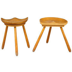 Pair of Danish Milking Stools